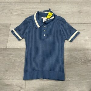 RSQ Kids Blue Ribbed Polo Shirt